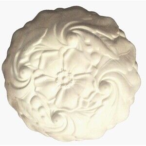 Indiana Lily Pons Sunflower White Milk Glass Serving Bowl 9” Vintage Midcentury